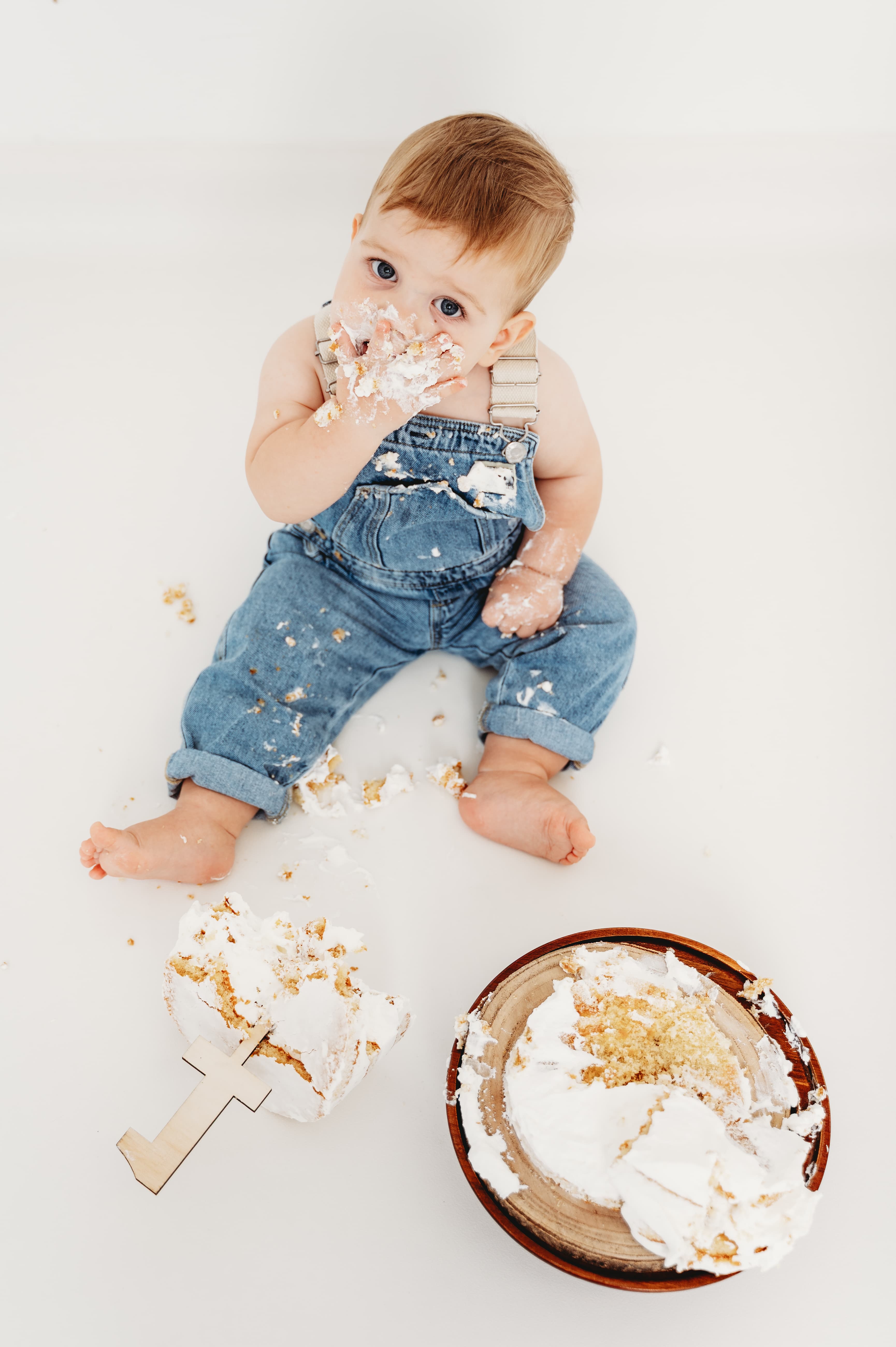 Cake smash fotografiranje v studiu Fiora